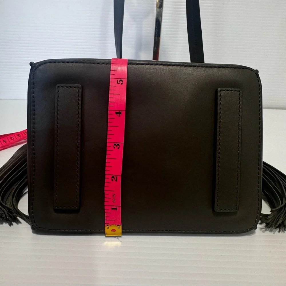 All Saints Freedom Dark Gray Mini Tassel Bucket Bag - Picture 12 of 16